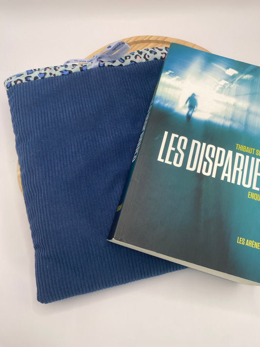 Housse de Livre Grand Format Artisanale 21x26cm – Tissu Upcyclé Made in France