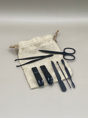 Kit ongles avec pochon toile de jute – Complet, élégant & zéro plastique