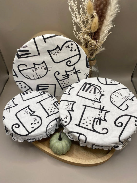 lot charlottes alimentaires motif chat