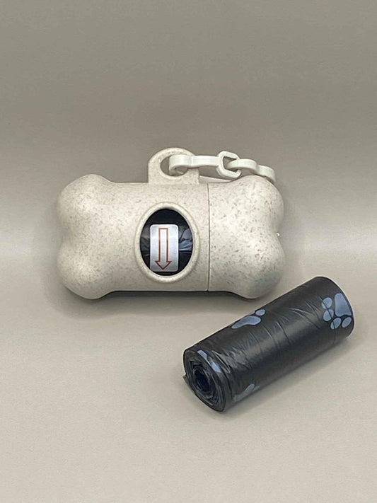 Distributeur Sacs à Crottes Paille de Blé – Écologique & Nomade avec Recharge