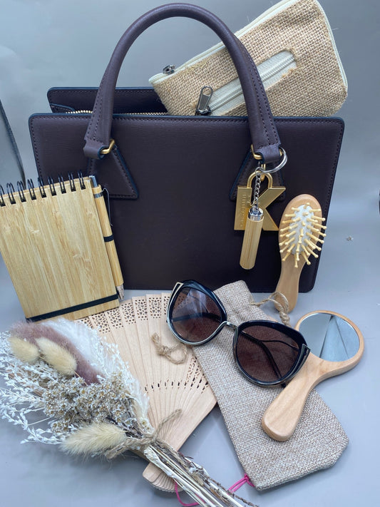 Ensemble accessoires sac à main écologiques réutilisables zéro déchet