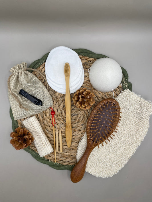 Ensemble hygiène écologique réutilisable cadeau beauté zéro déchet