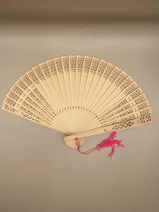 Éventail Bambou Ajouré Naturel – Léger, Élégant & Écologique