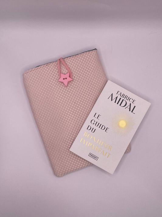 housse livre de poche fait main en france jade