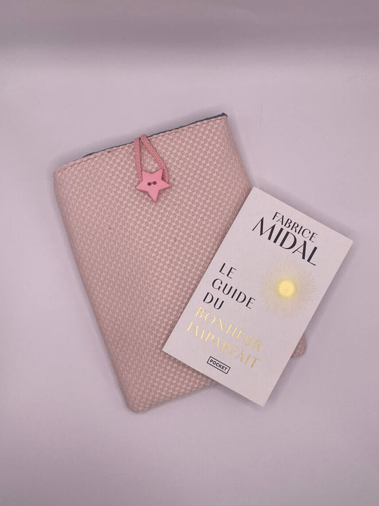 housse livre de poche fait main en france jade