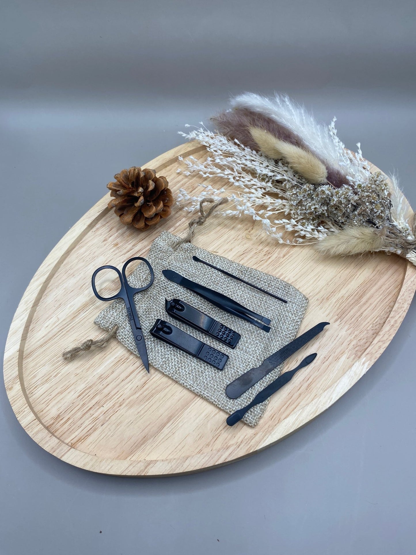 Kit ongles complet avec pochon jute manucure durable zéro plastique
