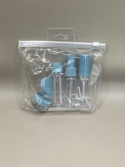 Kit voyage 6 contenants réutilisables 100ml avec entonnoir normes aériennes