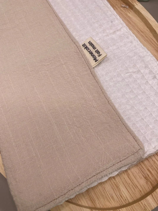Serviette de Table Double Face – Coton/Lin & Nid d’Abeille