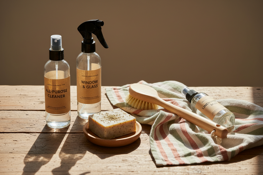 Produits ménagers naturels maison kit vaisselle zéro déchet tawashi lavette brosse rechargeable vaporisateur artisanal, Mon EcoKit