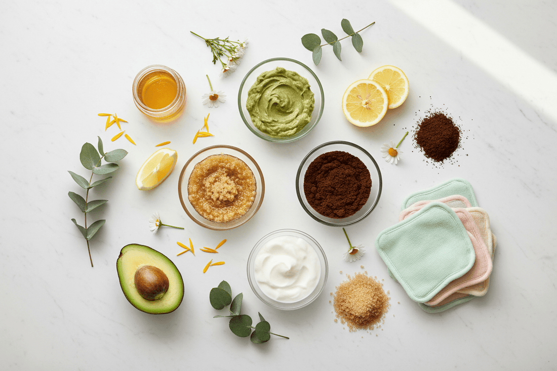 Recettes DIY masques et gommages visage naturels avocat miel café avoine banane zéro déchet, Mon EcoKit