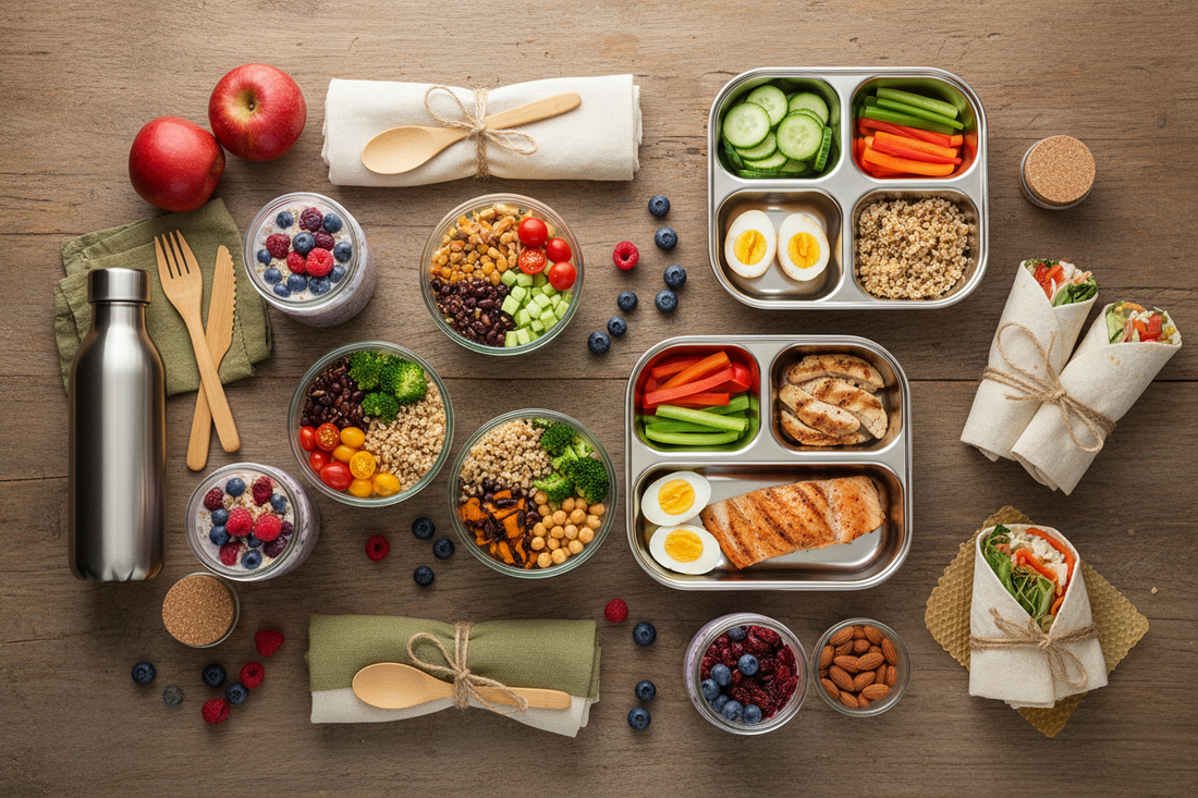 Idées de repas zéro déchet faciles à emporter lunch box gourde serviette lavable kit nomade artisanal, Mon EcoKit