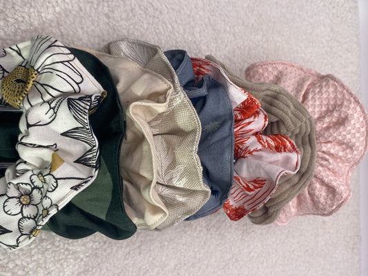 Chouchou Artisanal Tissu Upcyclé - Coton Récupéré Fait Main