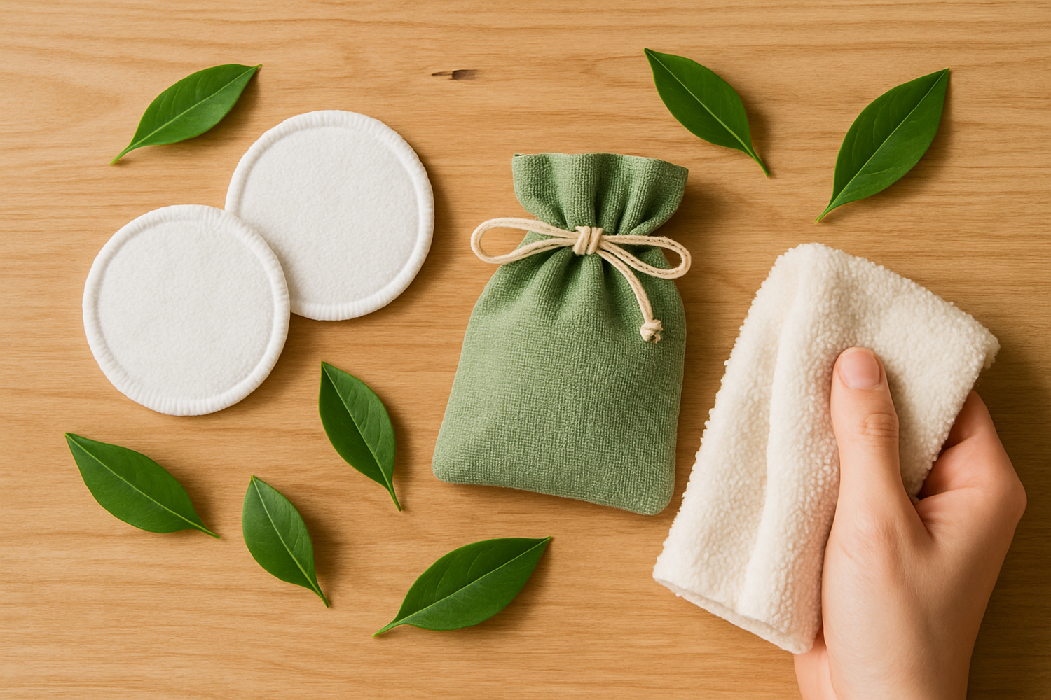 Kit zéro déchet à composer soi-même avec accessoires durables : lingettes, gourde inox, brosse bambou – pour une consommation personnalisée et écoresponsable