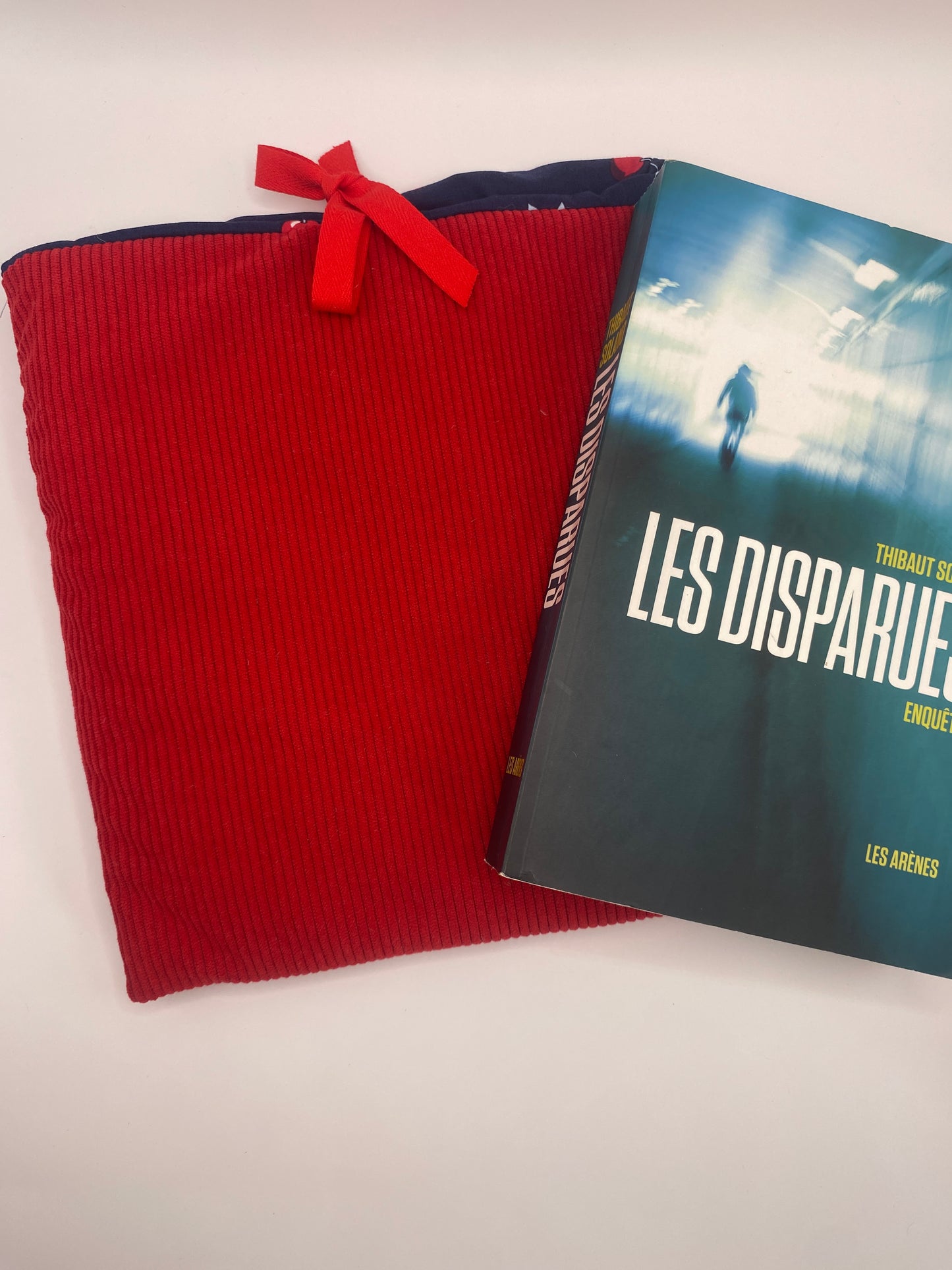 Housse de Livre Grand Format Édition Limitée Tissu Upcyclé - 21x26cm Fait Main