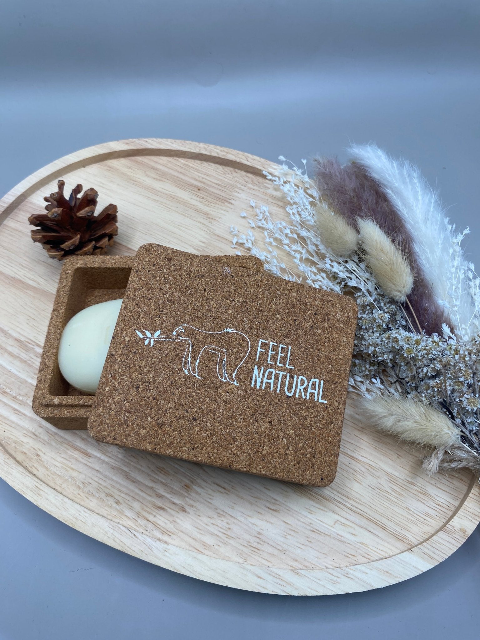 Boîte à savon en liège naturel légère imperméable 100% végétale voyage
