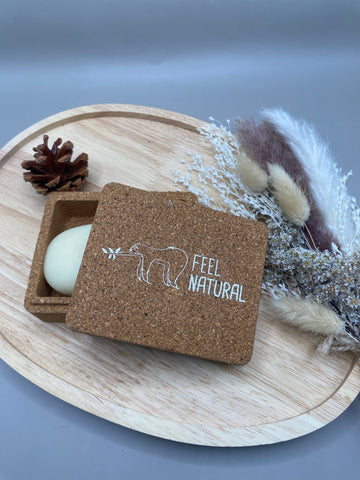 Boîte à Savon Liège Naturel - Légère Imperméable 100% Végétale Voyage