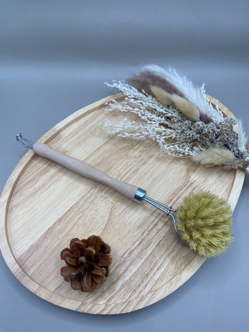 Brosse vaisselle rechargeable – Bois de hêtre FSC & fibres d’agave