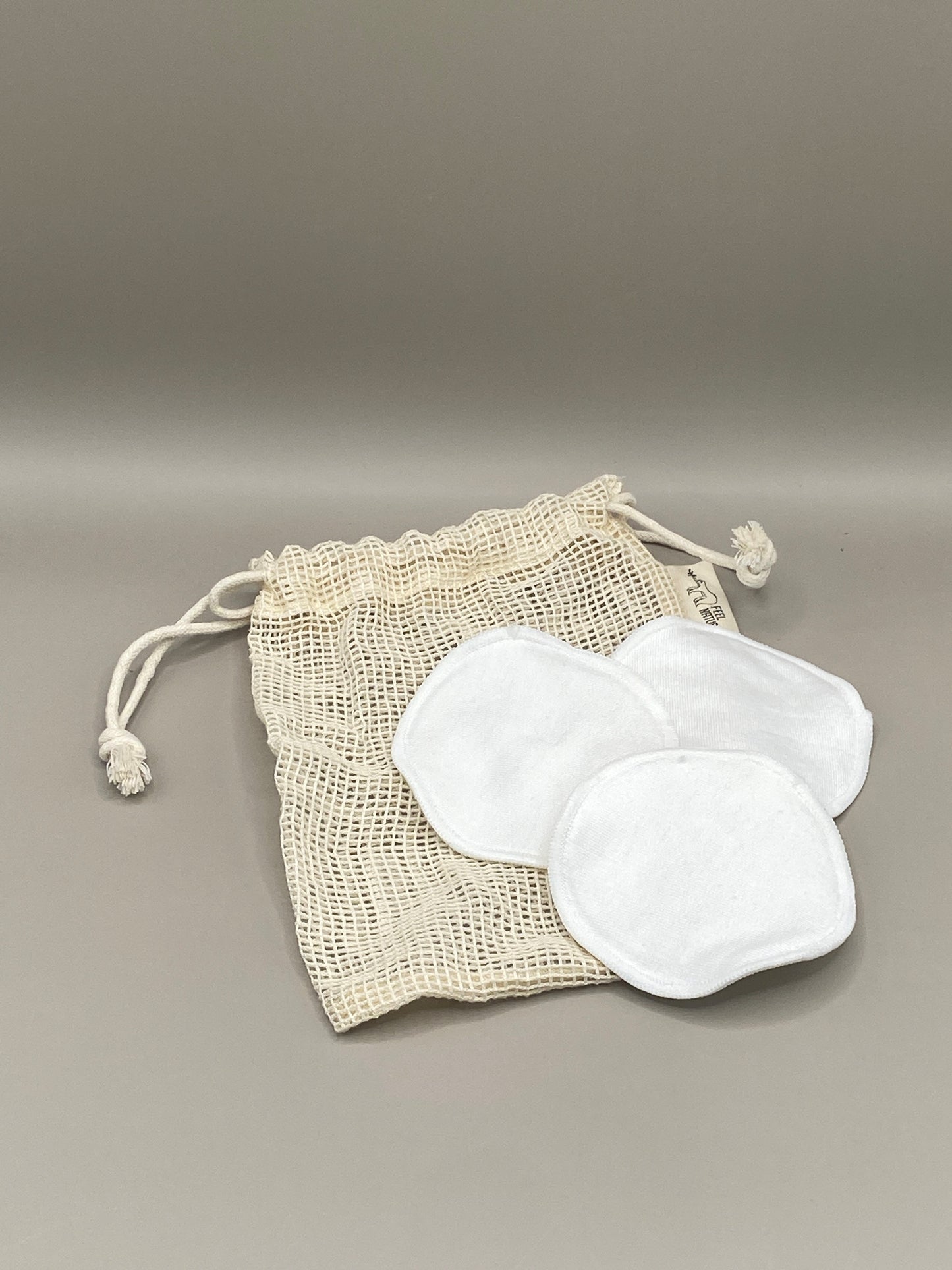 3 cotons démaquillants lavables avec pochette de lavage