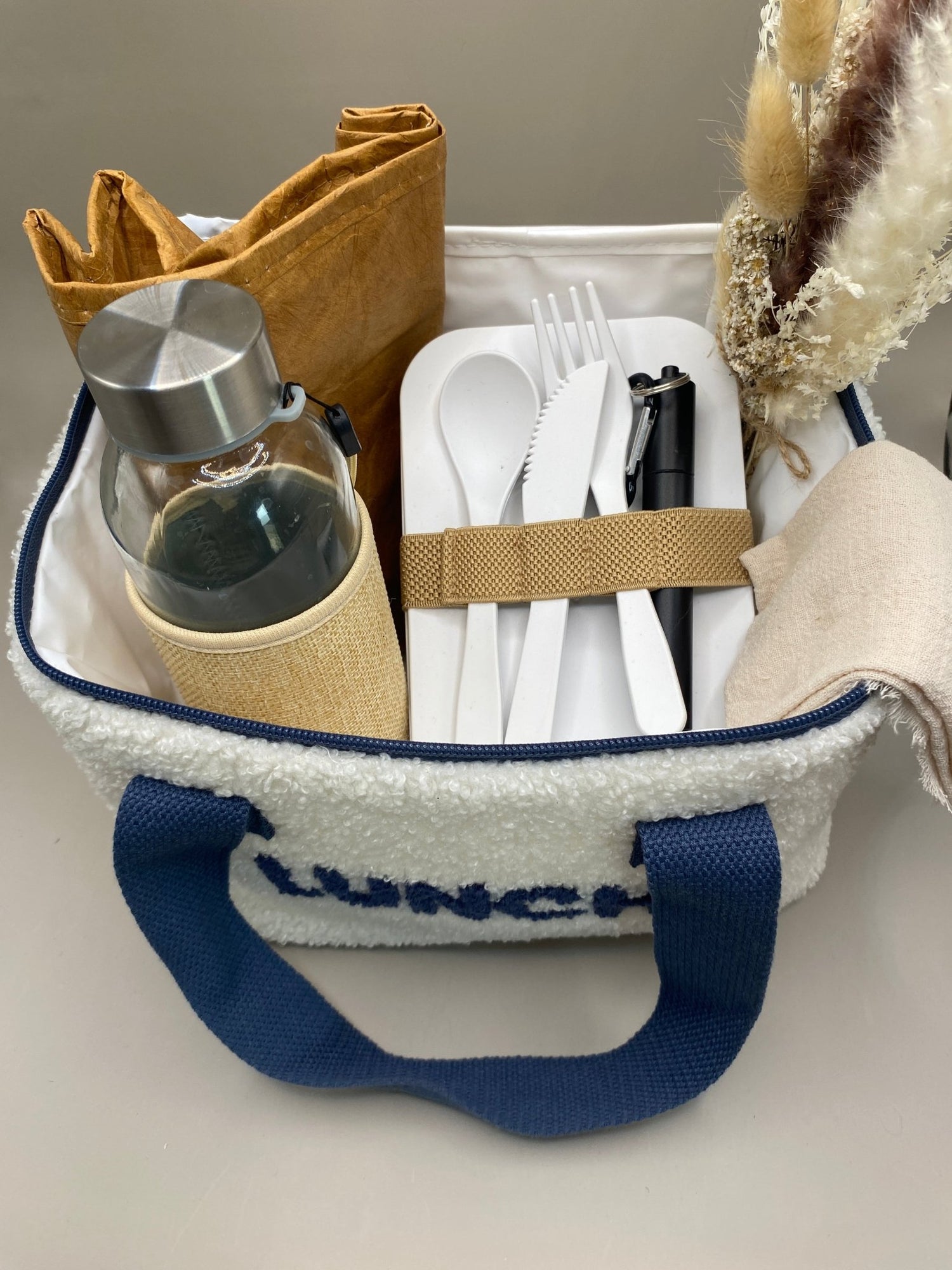 Ensemble repas nomade écologique réutilisable pour déjeuner zéro déchet
