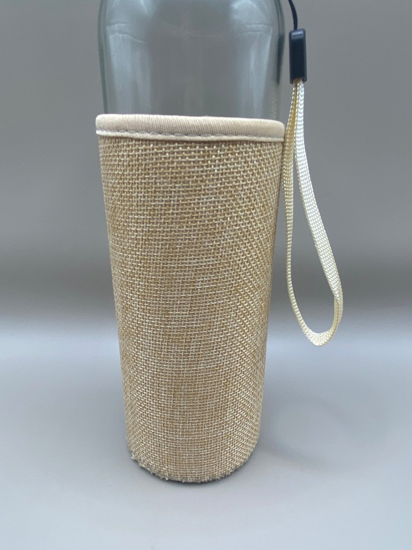 Gourde verre 500ml avec protection jute naturelle zéro déchet

