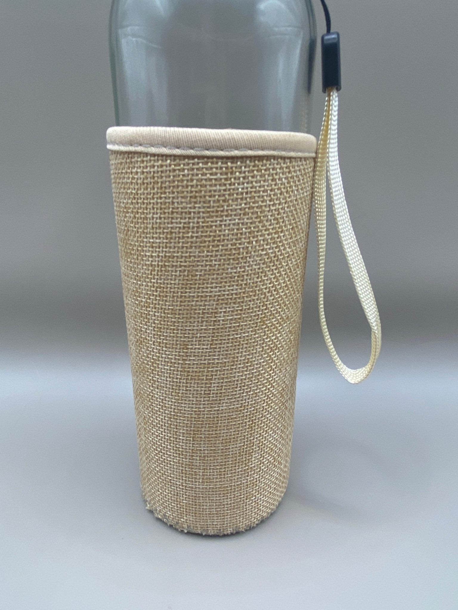 Gourde verre 500ml avec protection jute naturelle zéro déchet
