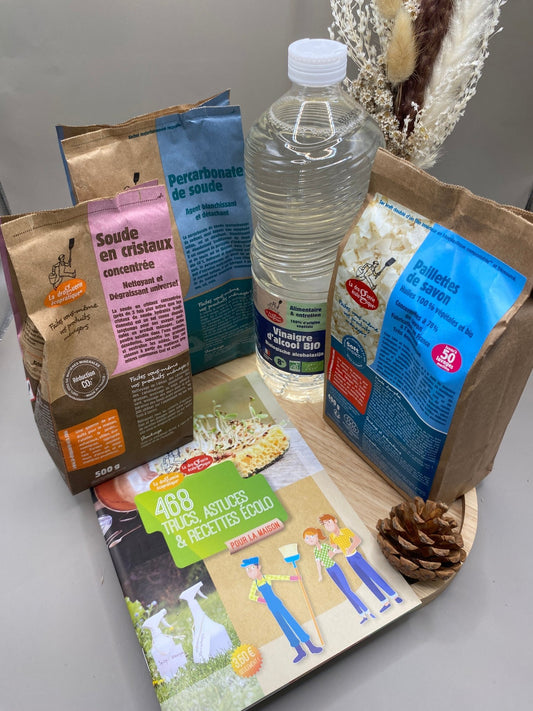 Kit lessive maison zéro déchet avec ingrédients naturels DIY
