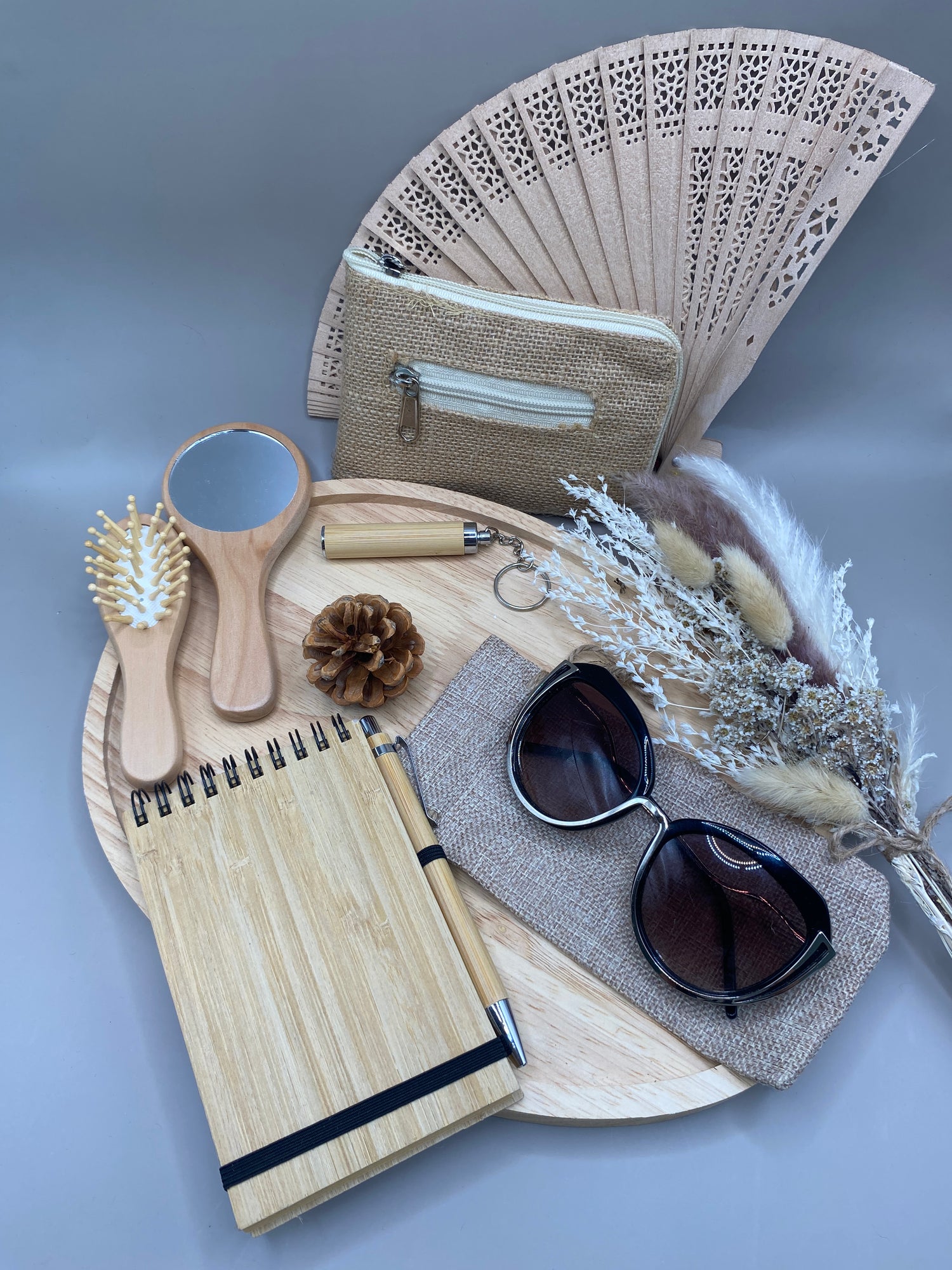 Kit sac à main zéro déchet complet avec accessoires écologiques cadeau femme
