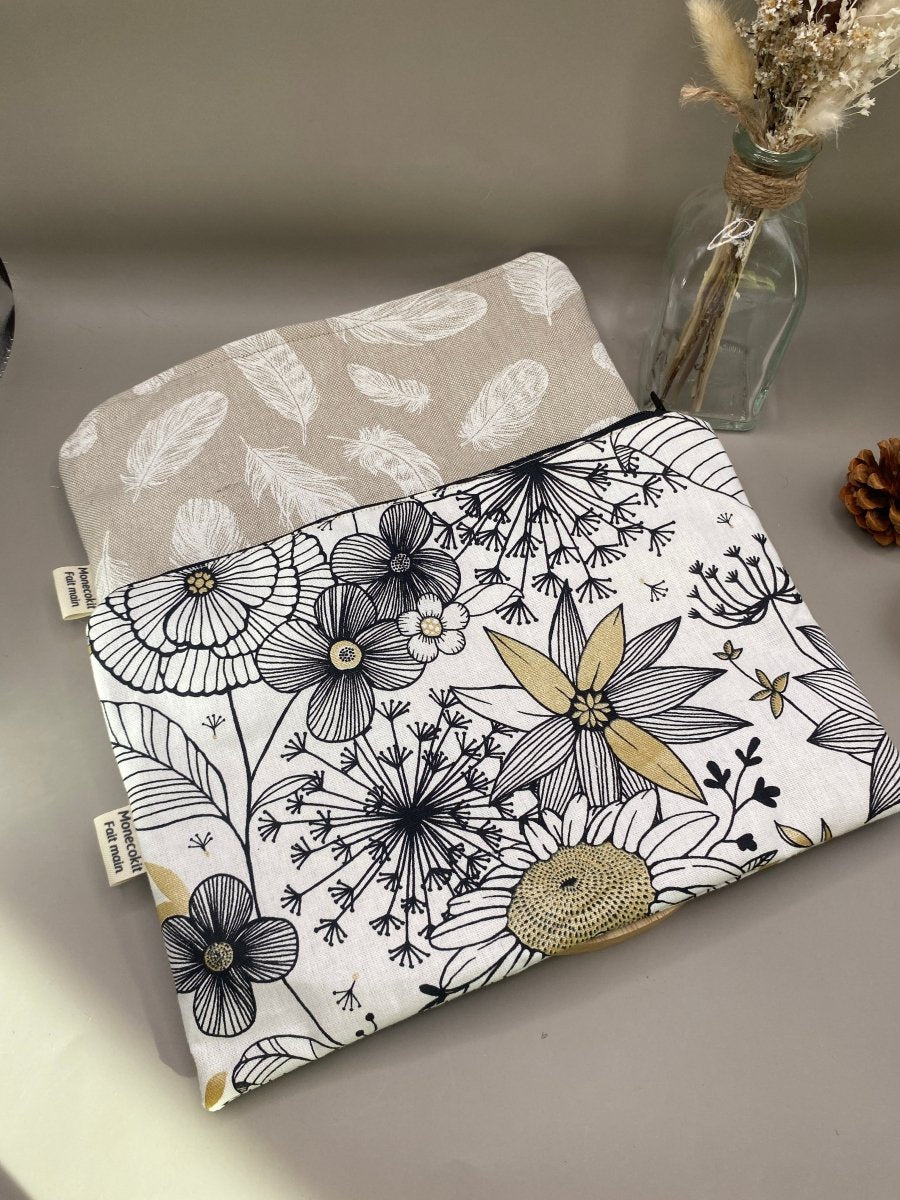 pochette zipée de voyage 26x19cm fait main