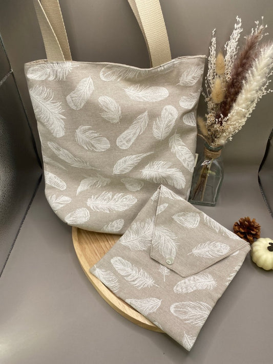 tote bag avec poche amovible fait main